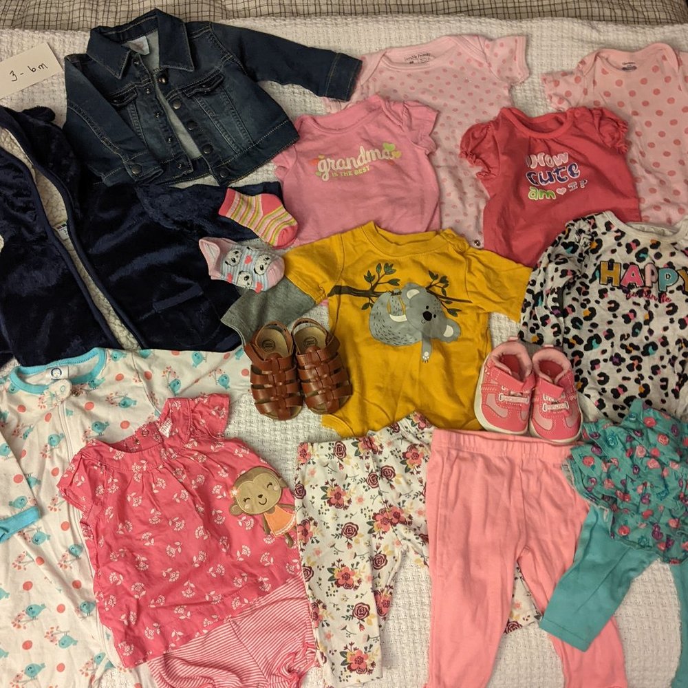 Baby Girl Lot 3-6 Months - 18 pieces